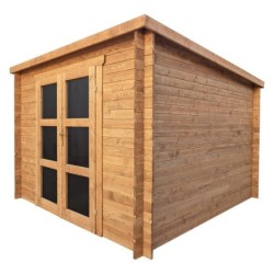 Gardy Shelter Abri de jardin bois 5 à 10 m² Bois massif Marron 9m²