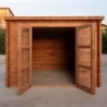Gardy Shelter Abri de jardin bois 5 à 10 m² Bois massif Marron 9m²
