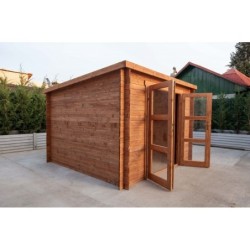Gardy Shelter Abri de jardin bois 5 à 10 m² Bois massif Marron 9m²