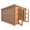 Gardy Shelter Abri de jardin bois 5 à 10 m² Bois massif Marron 9m²