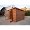 Gardy Shelter Abri de jardin bois 5 à 10 m² Bois massif Marron 9m²