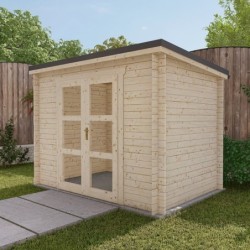 Gardy Shelter Abri de jardin bois 5 à 10 m² Bois massif Marron 6m²