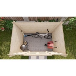 Gardy Shelter Abri de jardin bois 5 à 10 m² Bois massif Marron 6m²