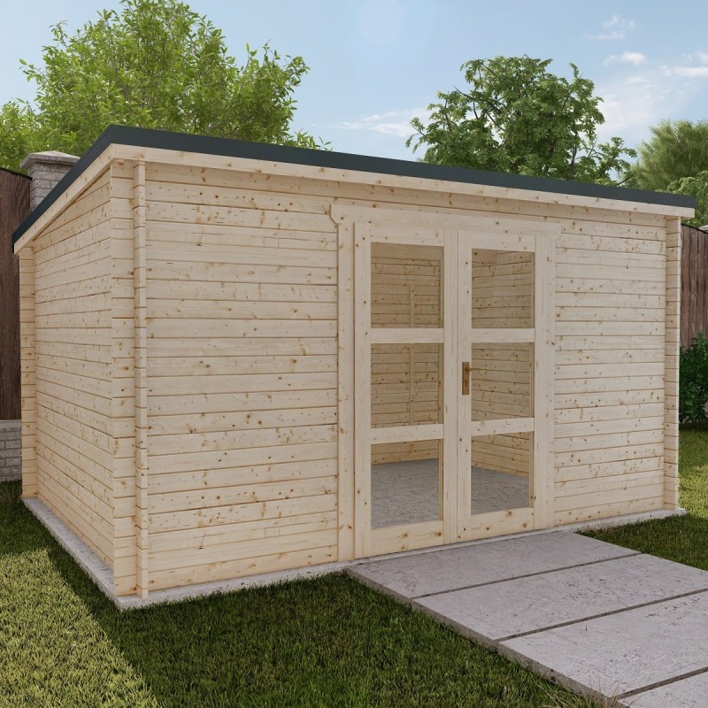 Gardy Shelter Abri de jardin bois 10 à 15 m² Bois massif Marron 12m² Gardy Shelter Abri de jardin bois 10 à 15 m² Bois massif Marron 12m²