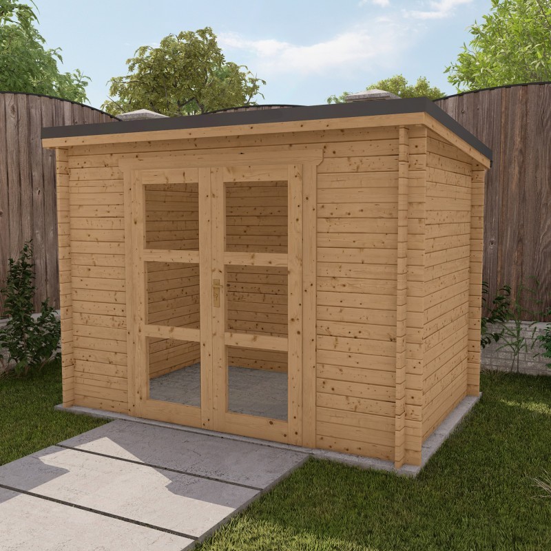 Gardy Shelter Abri de jardin bois 5 à 10 m² Bois massif Marron 6m²