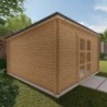 Gardy Shelter Abri de jardin bois 15 à 20 m² Bois massif Marron 16m²