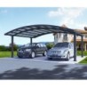 X-Metal Carport double Aluminium Gris 30m²