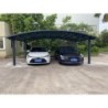 X-Metal Carport double Aluminium Gris 30m²