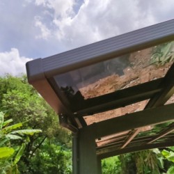 X-Metal Carport double Aluminium Gris 30m²