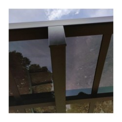 X-Metal Carport double Aluminium Gris 30m²