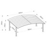 X-Metal Carport double Aluminium Gris 30m²