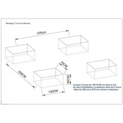 X-Metal Carport double Aluminium Gris 30m²