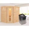 Karibu Sauna prêt à brancher Bois naturel