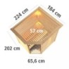 Karibu Sauna prêt à brancher Bois naturel