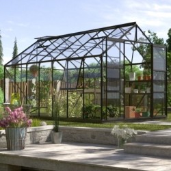 Vitavia Serre de jardin en verre Noir 11.5m²