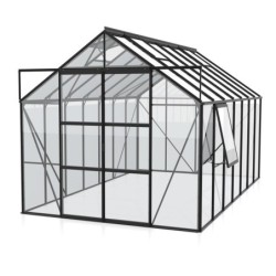 Vitavia Serre de jardin en verre Noir 11.5m²