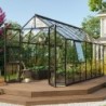 Vitavia Serre de jardin en verre Noir 11.5m²