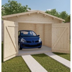 Gardy Shelter Garage bois Bois massif Marron 20.35m²