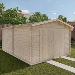Gardy Shelter Garage bois Bois massif Marron 20.35m²