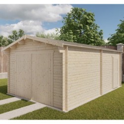 Gardy Shelter Garage bois Bois massif Marron 20.35m²