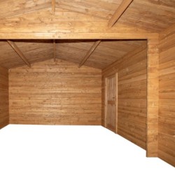 Gardy Shelter Garage bois Bois massif Marron 20.35m²
