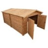 Gardy Shelter Garage bois Bois massif Marron 20.35m²
