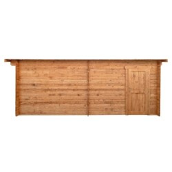 Gardy Shelter Garage bois Bois massif Marron 20.35m²