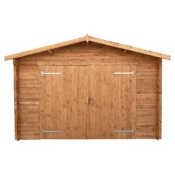 Gardy Shelter Garage bois Bois massif Marron 20.35m²