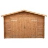 Gardy Shelter Garage bois Bois massif Marron 20.35m²