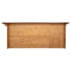 Gardy Shelter Garage bois Bois massif Marron 19.82m²