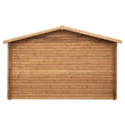 Gardy Shelter Garage bois Bois massif Marron 19.82m²