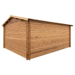 Gardy Shelter Garage bois Bois massif Marron 19.82m²