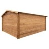 Gardy Shelter Garage bois Bois massif Marron 19.82m²
