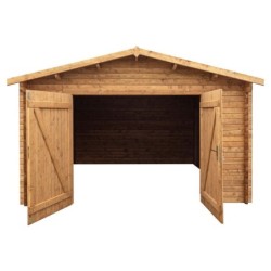Gardy Shelter Garage bois Bois massif Marron 19.82m²