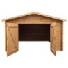 Gardy Shelter Garage bois Bois massif Marron 19.82m²