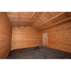 Gardy Shelter Garage bois Bois massif Marron 19.82m²