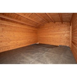 Gardy Shelter Garage bois Bois massif Marron 19.82m²