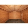 Gardy Shelter Garage bois Bois massif Marron 19.82m²