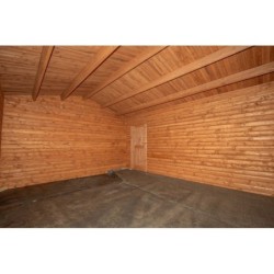 Gardy Shelter Garage bois Bois massif Marron 19.82m²