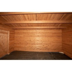 Gardy Shelter Garage bois Bois massif Marron 19.82m²
