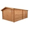 Gardy Shelter Garage bois Bois massif Marron 20.35m²