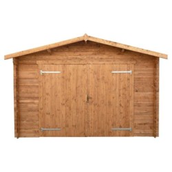 Gardy Shelter Garage bois Bois massif Marron 20.35m²