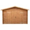 Gardy Shelter Garage bois Bois massif Marron 20.35m²