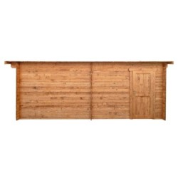 Gardy Shelter Garage bois Bois massif Marron 20.35m²
