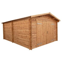 Gardy Shelter Garage bois Bois massif Marron 20.35m²
