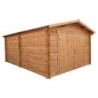 Gardy Shelter Garage bois Bois massif Marron 20.35m²