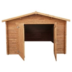 Gardy Shelter Garage bois Bois massif Marron 20.35m²