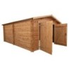Gardy Shelter Garage bois Bois massif Marron 20.35m²
