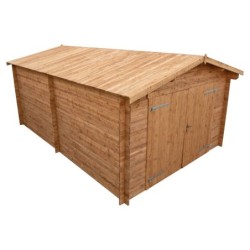 Gardy Shelter Garage bois Bois massif Marron 20.35m²
