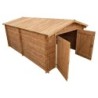 Gardy Shelter Garage bois Bois massif Marron 20.35m²